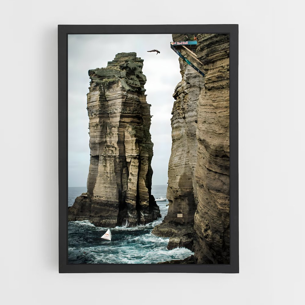 Poster Cliff diving maritime – affiche Plongeon de falaise (vue 2)